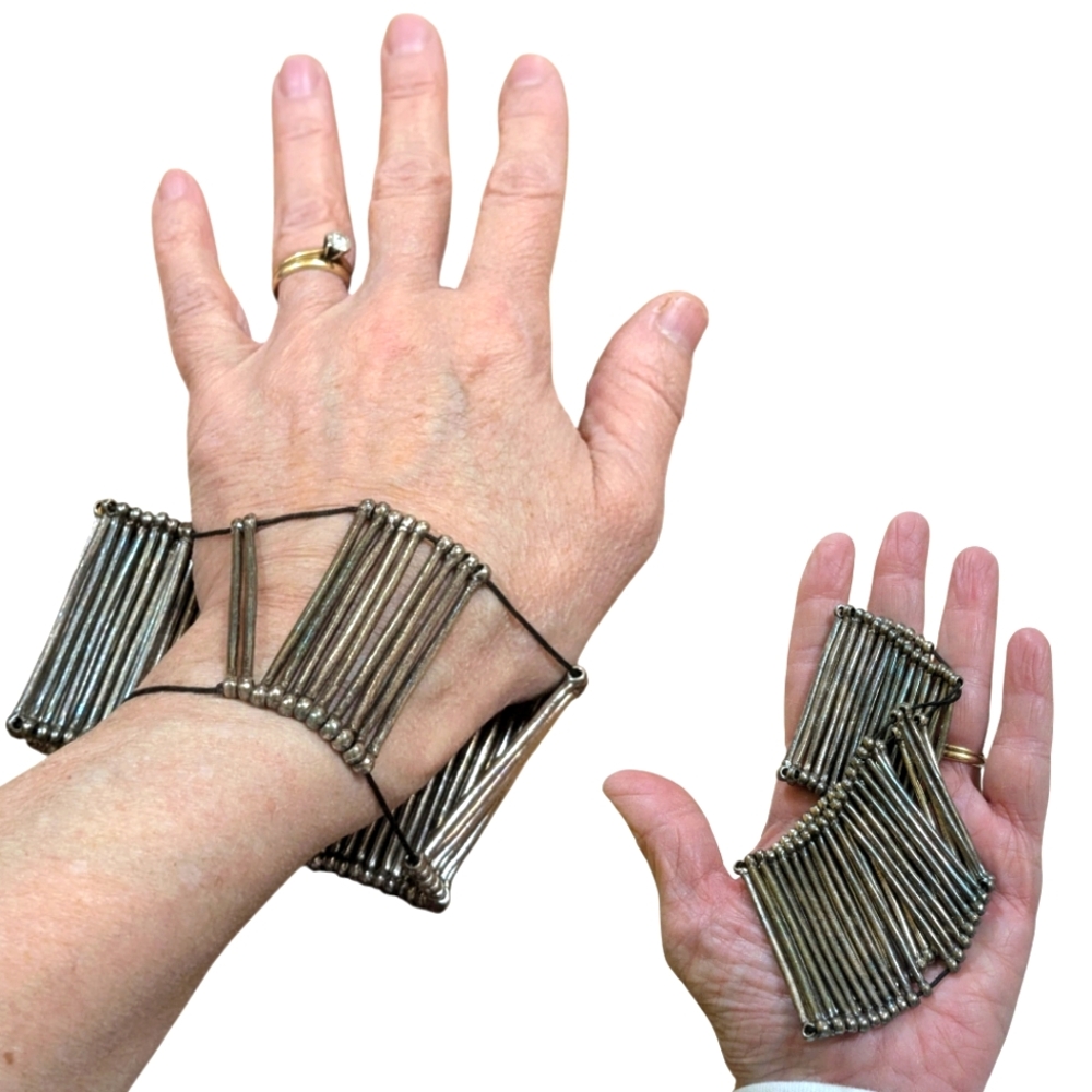 Paris Philippe Audiebert Signed Vintage Brutalist Cuff Bracelet!
